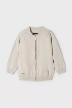 Хлопковый кардиган для мальчика Mayoral, бежевый