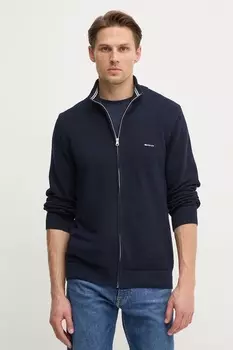 Хлопковый кардиган Gant, темно-синий
