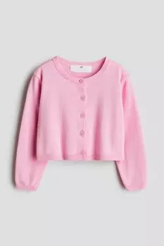 Хлопковый кардиган H&M, розовый