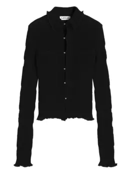Хлопковый кардиган Lanvin, черный
