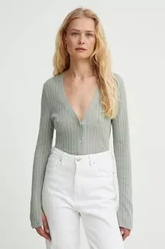 Хлопковый кардиган Marc O'Polo, зеленый