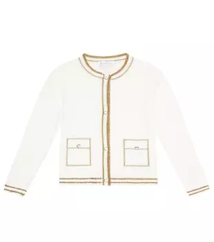 Хлопковый кардиган Monnalisa, золотой