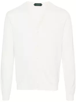 Хлопковый кардиган на пуговицах Zanone, белый