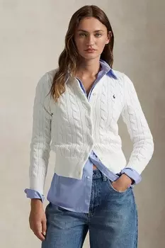 Хлопковый кардиган Polo Ralph Lauren, белый