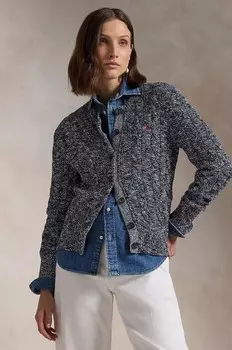 Хлопковый кардиган Polo Ralph Lauren, бежевый