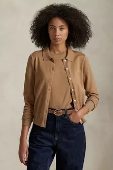 Хлопковый кардиган Polo Ralph Lauren, бежевый