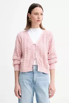 Хлопковый кардиган RUTH Guess, розовый