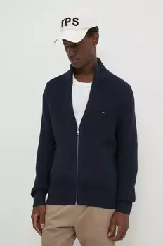 Хлопковый кардиган Tommy Hilfiger, темно-синий
