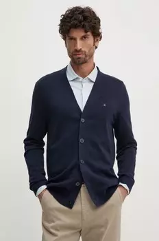Хлопковый кардиган Tommy Hilfiger, темно-синий