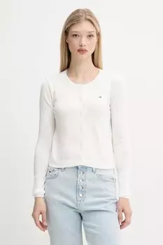 Хлопковый кардиган Tommy Jeans, белый