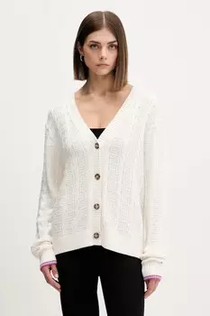 Хлопковый кардиган Tommy Jeans, бежевый