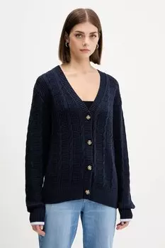 Хлопковый кардиган Tommy Jeans, темно-синий