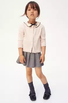 Хлопковый кардиган тонкой вязки H&M, розовый