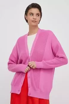 Хлопковый кардиган United Colors of Benetton, розовый