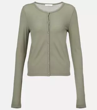 Хлопковый кардиган Vince, clay sage
