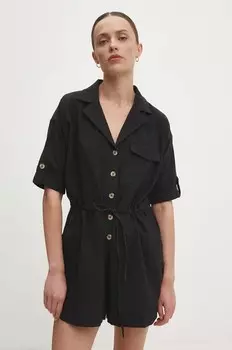 Хлопковый комбинезон Answear Lab, черный