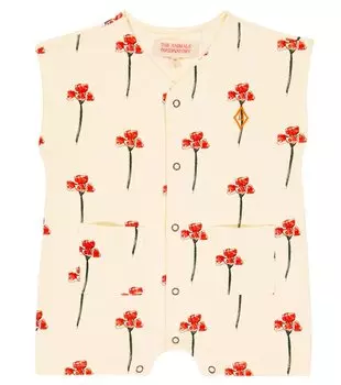 Хлопковый комбинезон baby ape с цветочным принтом The Animals Observatory, мультиколор