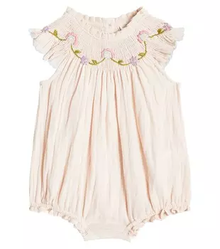 Хлопковый комбинезон Baby Josephine с вышивкой Louise Misha, розовый