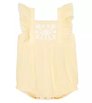 Хлопковый комбинезон baby shalina Louise Misha, желтый