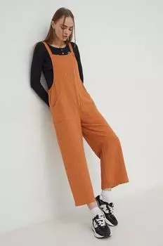 Хлопковый комбинезон Billabong, коричневый