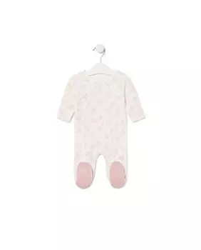 Хлопковый комбинезон для девочки-перекрестка с мишками и звездами Tous, розовый