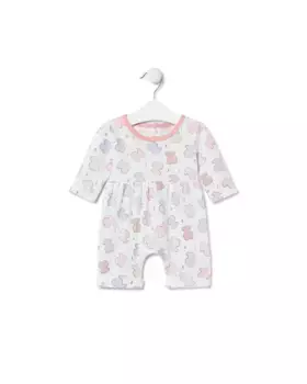 Хлопковый комбинезон для девочки с разноцветными мишками Tous, розовый