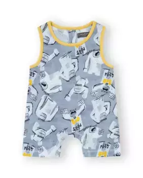 Хлопковый комбинезон для мальчика серого цвета Canada House, светло-серый