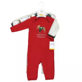 Хлопковый комбинезон для мальчиков Hudson Baby Infant, Moose Be Christmas Hudson Baby
