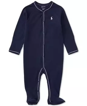 Хлопковый комбинезон для маленьких мальчиков Polo Ralph Lauren, синий