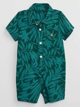 Хлопковый комбинезон Gap, зеленый