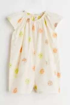 Хлопковый комбинезон H&amp;M, кремовый/солнечный