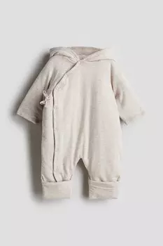 Хлопковый комбинезон H&M, бежевый