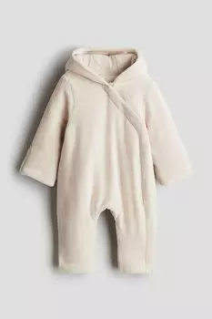 Хлопковый комбинезон H&M, бежевый