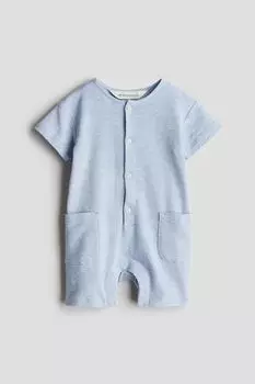 Хлопковый комбинезон H&M, голубой