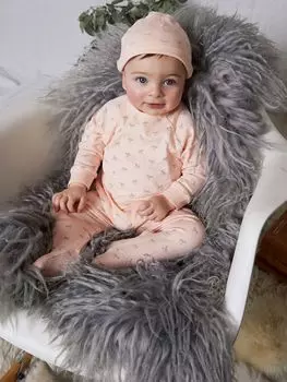 Хлопковый комбинезон-качалка и шапочка для малышей The Little Tailor, розовый