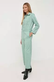 Хлопковый комбинезон Levi's, зеленый