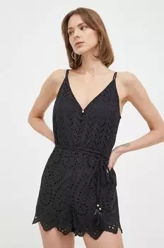 Хлопковый комбинезон Patrizia Pepe, черный