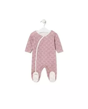 Хлопковый комбинезон-перекресток для девочки с несколькими мишками Tous, розовый