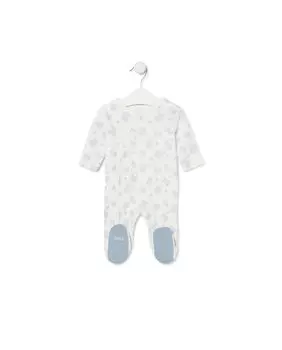 Хлопковый комбинезон-перекресток для мальчика с медведями и звездами Tous, синий