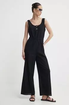 Хлопковый комбинезон Roxy, черный