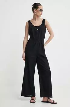 Хлопковый комбинезон Roxy, черный