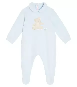 Хлопковый комбинезон с аппликацией Il Gufo, синий