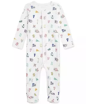 Хлопковый комбинезон с принтом для малышей из коллаборации с Riley Sheehey Polo Ralph Lauren, мультиколор