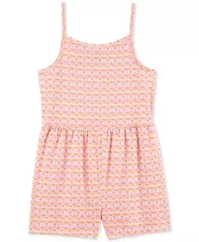 Хлопковый комбинезон с принтом икат для маленьких и больших девочек Carter'S, розовый