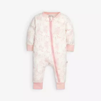 Хлопковый комбинезон с принтом Woodland 0–12 месяцев The Little Tailor, розовый