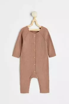 Хлопковый комбинезон в рубчик H&amp;M, темно-бежевый