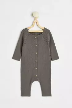 Хлопковый комбинезон в рубчик H&amp;M, темно-серый