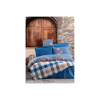 Хлопковый комплект Alacati, Комплект постельного белья, галано, темно-синий