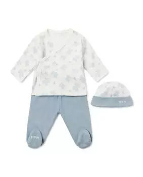 Хлопковый комплект для мальчика с мишками и звездочками Tous, синий