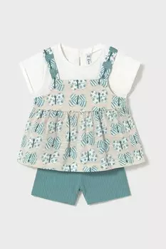 Хлопковый комплект для младенцев Mayoral, бирюзовый